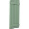 Ekena Millwork Americraft 6-Board (2 Batten) Wood Joined Board-n-Batten Shutters w/Ellipt Top, ARW101BE621X77TGH, PR ARW101BE621X77TGH - alternate 2